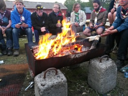 Some of the lovely Nord people chilling aroun the fire on the final night.